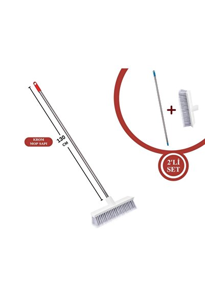 Flora Ft508 Krom Mop Sapı Ve Yumuşak Yer Fırçası F163