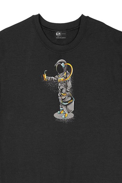 Cix Hanorac negru Drunk Astronaut