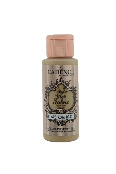 Cadence Sytle Matt Kumaş Boyası 59ml F-603 Kum Beji