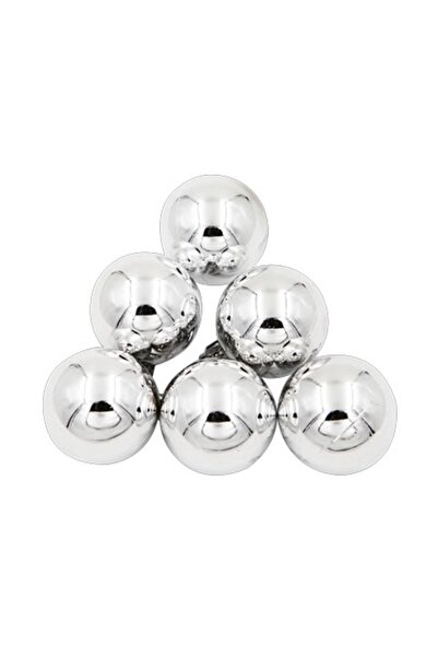 Parti dolabı Ασημί Γκρι 6 τεμαχίων Χριστουγεννιάτικη Μπάλα Στολίδι 4cm Πεύκο Στολίδι Χριστουγεννιάτικη Διακόσμηση Χαριτωμένη Μπάλα Ασημένιο Στολίδι με καθρέφτη