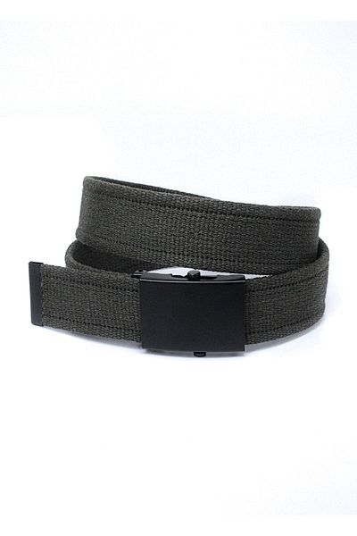 ZEKTON 4 Cm Khaki Sports Canvas Belt with Black Buckle