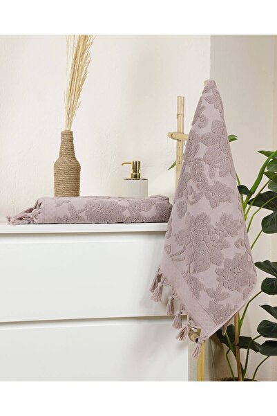 Mira Home Жаккардовий набір рушників для ванної кімнати з бахромою Soft Pamuklu Maria Grace