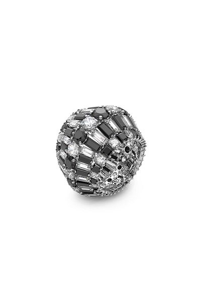 Swarovski 5620660 Ring Hyperbola: ring Black/rhs 58