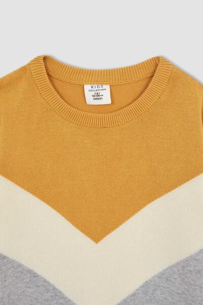 DeFacto Boy's Crew Neck Cotton Sweater