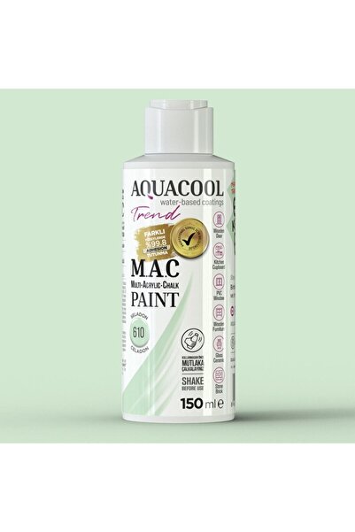AQUA COOL Aquacool Trend M.a.c Hobi Boyası Su Bazlı Akrilik 610 - Seladon 150 ml