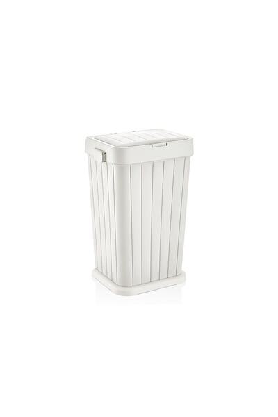 Blueeslife Dokunmatik Açılır Çöp Kovası 40 Litre Beyaz