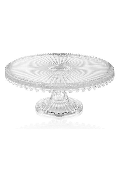 Jenisa 21 cm Footed Drop Handmade - Glass Round Cake and Cake Serving