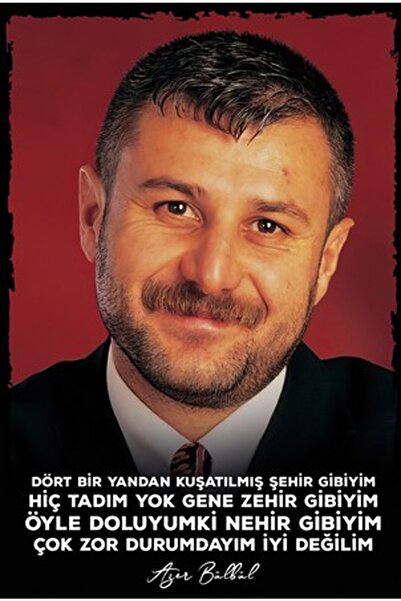 hediyeniburadabul Azer Bülbül Retro Ahşap Poster