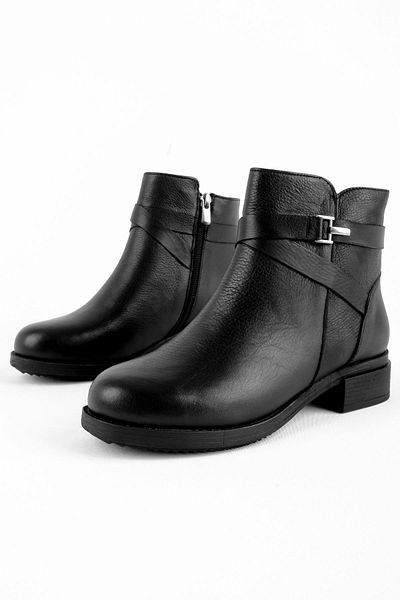 Lal Shoes & Bags Start Γυναικείες Μπότες από Γνήσιο Δερμάτινο-μαύρο