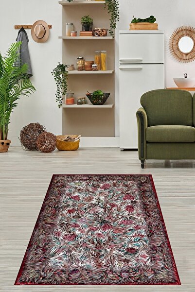 on the clouds Peluş Efektli Peluş Desen Dijital Baskı Yıkanabilir Kaymaz Taba...