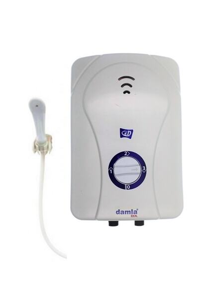 Damla Ideal Elektrikli Şofben - 8 Emniyetli - 7500w - Banyo Şofbeni - Ani Su Isıtıcı Şohben