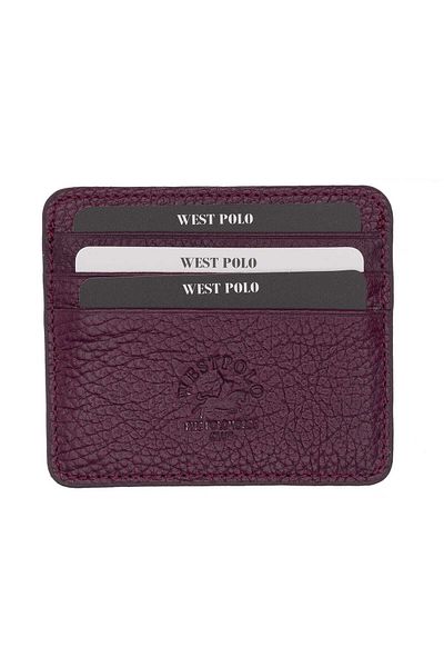By Hakan West Polo 49 - Θήκη για κάρτες Unisex Purple από γνήσιο δέρμα