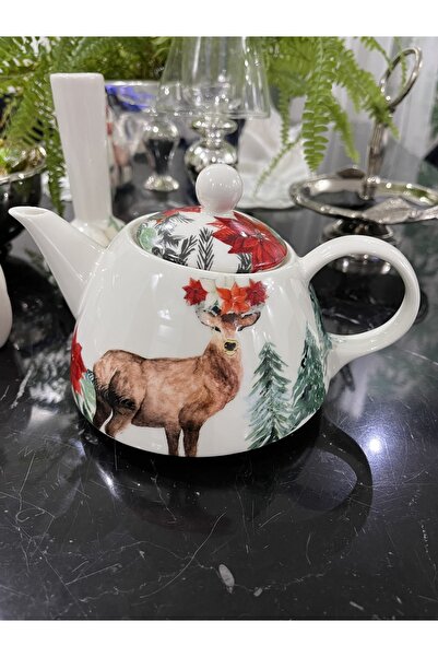 TEBAK COLLECTION نمط السنة الجديدة 2 إبريق شاي بورسلين