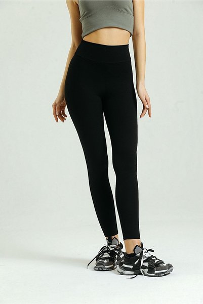 FVTEKSTİL Knitted Ribbed High Waist Stretch Leggings