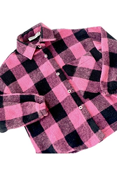 enjoy bebe Unisex Yaka Cepli Oduncu Gömlek