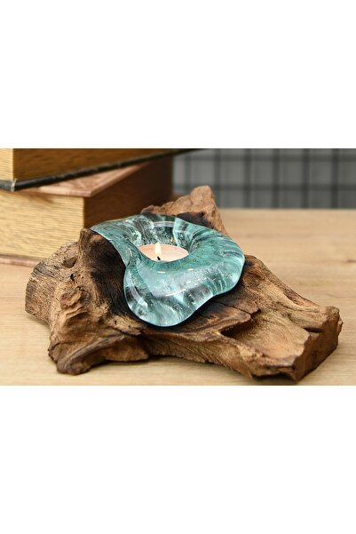 BOHOBAZZAR Cam / Kütük Tealıght Mumluk 20-26cm