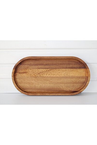 NORDIC STYLE & KEUKENWOOD Dekoratif Iroko Servis Ve Sunum Tepsisi 20x40x2 Cm