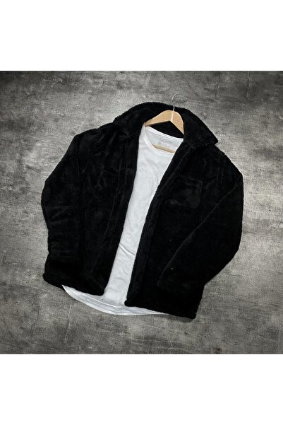 Baycombine35 Ανδρικό βελούδινο μπουφάν με μαύρα κουμπιά με λεπτομέρεια τσέπης