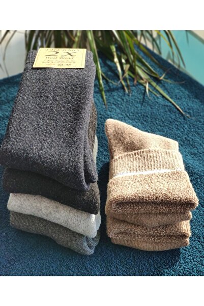 Ervanur Ανδρικές μάλλινες κάλτσες εξαιρετικά χοντρές σούπερ ποιότητας (5 ζευγ...