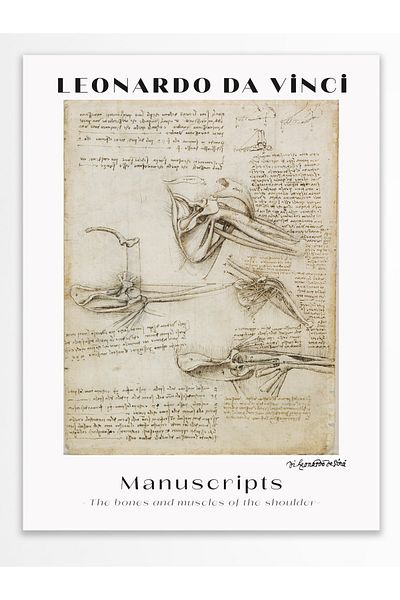 Postifull Αφίσα τοίχου Leonardo Da Vinci - Διακόσμηση τοίχου - Αφίσες σειράς τέχνης - Χοντρό χαρτί - Χωρίς πλαίσιο