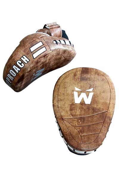 whiteface Vıntage Deri Eğri Lapa Ellik (KAHVE)