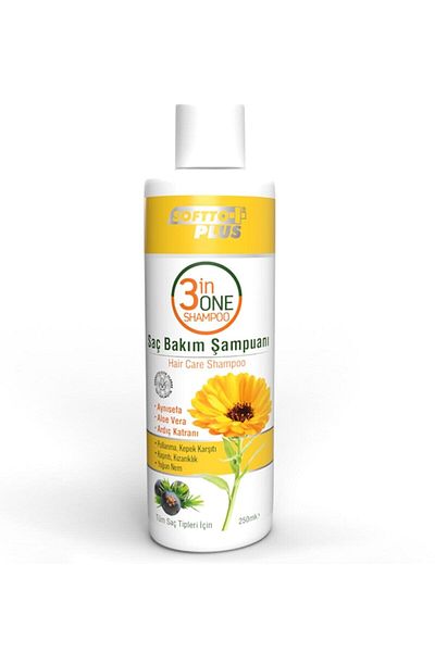 Softto Plus 250 Ml 3in1 Hair Care Shampoo - Key-Shampoo-719