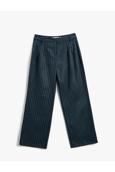 Koton Palazzo Trousers Striped Pleated