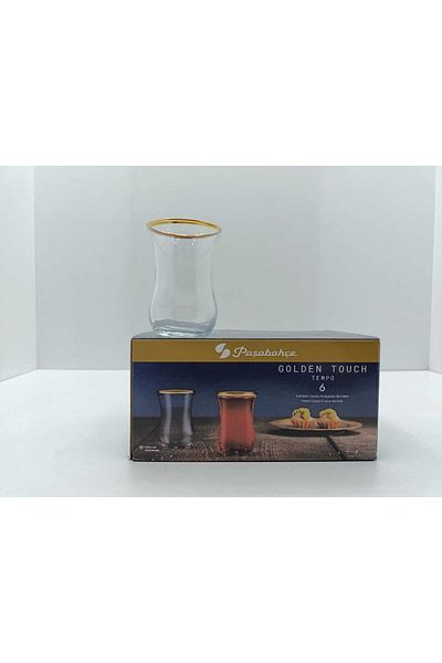 Paşabahçe 42021 12-pack Golden Touch Tea Glass