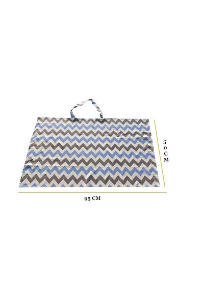 RevuBaby Duffel Nursing Bib Nursing Cover Blue-zizag