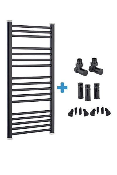 TOPRAK HAVLUPAN 50/100cm 14 Borulu Siyah Havlupan +2 Ader Vana +2 Boru Gizleme Aparatı + Montaj Seti