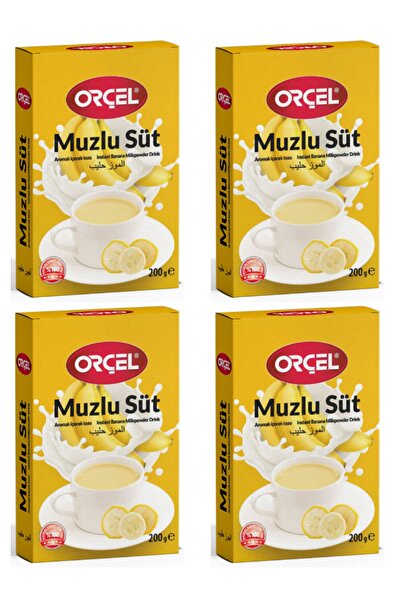 ORÇEL Muzlu Süt Aromalı Içecek Tozu Oralet Çay 4 X 200gr.