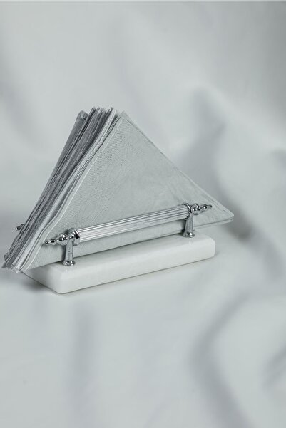 MERALP Suport șervețel Gelibolu Gold Real Marble, mâner cu profil metalic