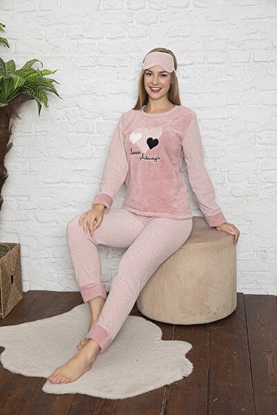 Asel Γυναικείο Σετ Πιτζάμες Fleece