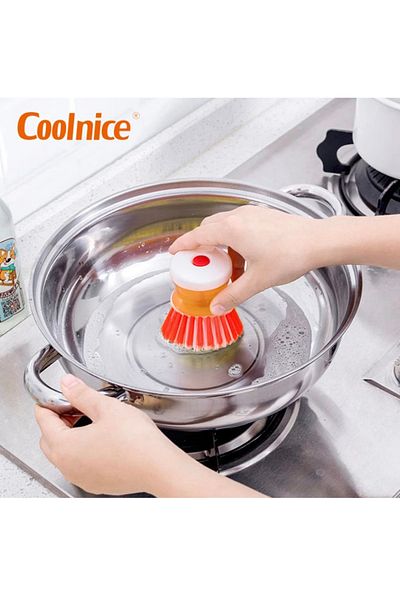 Kitchen Mood Practical Kitchen Bathroom Cleaning Brush with Detergent Tank