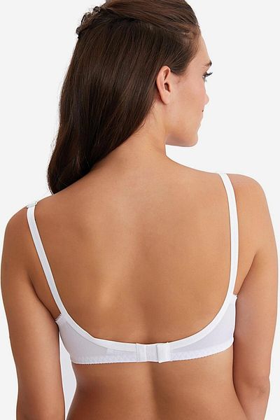 AYYILDIZ Bra - White - Plain