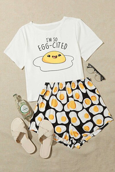 PEMBİŞ HOMEWEAR Комплект шорти Tex Supersoft - яйце