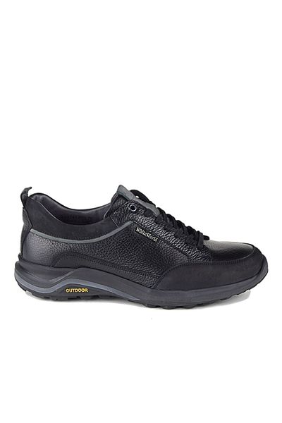 White World 2147 Pantofi sport negri din piele naturală