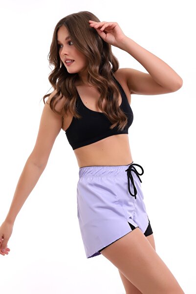 DeChival Kadın Deniz Şortu Içden Taytlı