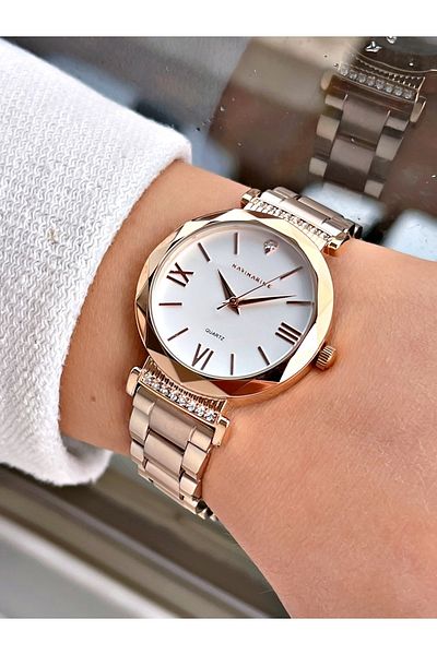Navimarine Rosegold Color Steel Strap Women's Wristwatch Bracelet Gift