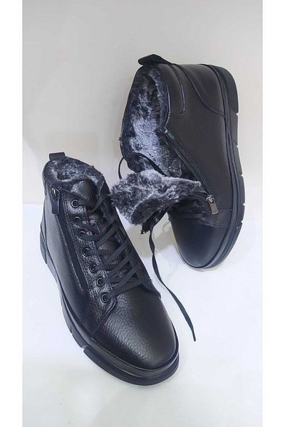 capel hor-se Ανδρικά μποτάκια Dad Black Shearling Comfort
