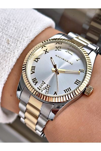 Navimarine Gold-silver Color Steel Strap Women's Wristwatch Bracelet Gift