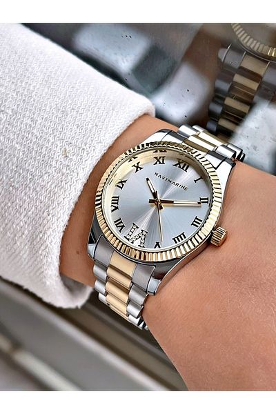 Navimarine Gold-silver Color Steel Strap Women's Wristwatch Bracelet Gift
