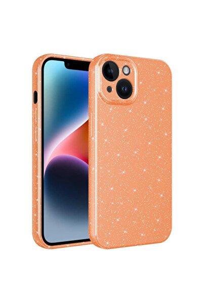 UnDePlus Apple Iphone 13 Kılıf Simli Silikon Lüks Kapak