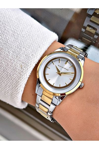 Navimarine Gold-silver Color Steel Strap Women's Wristwatch Bracelet Gift