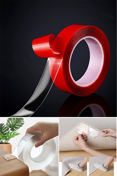 Technojet 3 Metre Çift Taraflı Nano Teknoloji Kalın Ve Süper Güçlü Bant Duvar Çerçeve Taşıyıcı