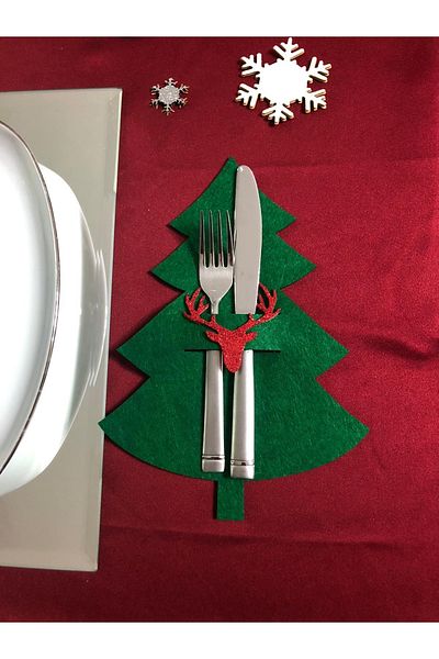 Miana Lazer New Year's Felt Spoon Holder (6 PCS)