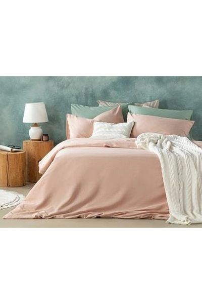 English Home Set cuvertură de pilota dublă din bumbac moale Novella Premium 200x220 cm Dusty Rose
