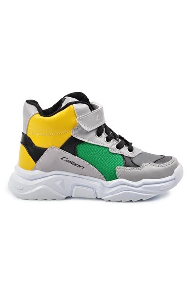 Genel Markalar 053-21 Deri Filet Çocuk Spor Ayakkabı Füme Buz Yeşil