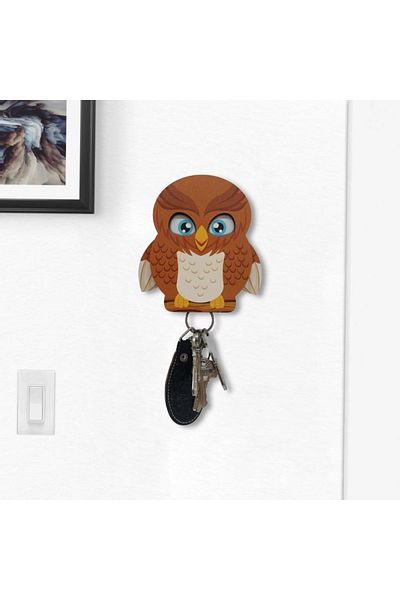 CajuArt Owl Cute Mechanical Keychain Hanger Decor