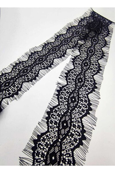 FASHİON DANTEL دانتيل ملتحي عرض 9.5 سم طول 2 متر أسود